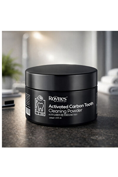 Royues Activated Carbon Diş Beyazlatıcı Toz – Sararma ve Leke Karşıtı Siyah K...