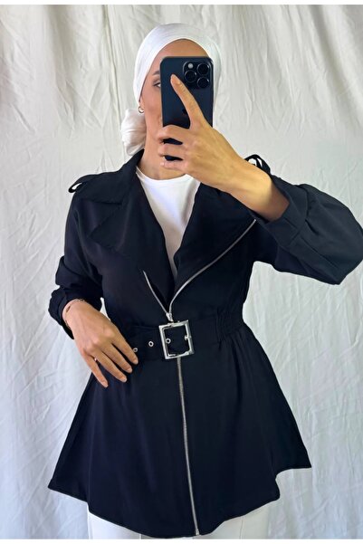 MODAELA Μπουφάν με ελαστική ζώνη στη μέση και λεπτομέρειες