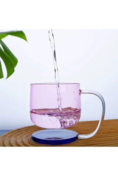 MİMOZA PARK Pinterest 350 Mlcolorful Transparent Glass Cup with Self-Standing...