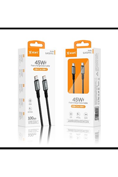 X-start Cablu încărcare, USB-C To USB-C, 45W, 1m.