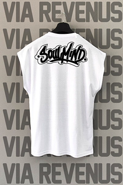 Vordevia Soulmind Sırt Printed Zero Sleeve 100% Cotton Sports Tshirt