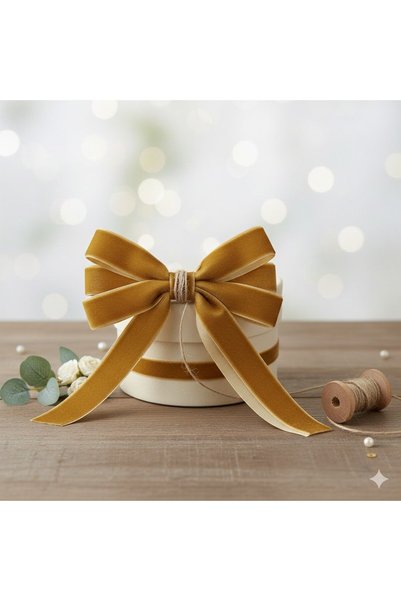 DUCK HOBY Panglică de catifea de 5 metri Panglică de catifea de 1 cm - Ornament de Crăciun Pachet de cadouri Panglică de decorare pentru împachetare, logodnă,