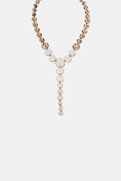 Stradivarius قلادة لاريات مطلية بالمينا ذات ملمس مميز