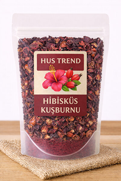 Hus Trend Hibisküslü Kuşburnu Hibisküs-Kuşburnu Karışımı 100 Gr Doğal Kurutul...
