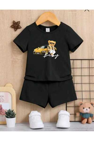 Nice Clothes Παιδικό Σετ Φόρμας με Κουκούλα UNISEX ΚΙΤΡΙΝΟ ΤΑΞΙ ΜΕ ΣΤΑΜΠΑ ΑΡΚ...