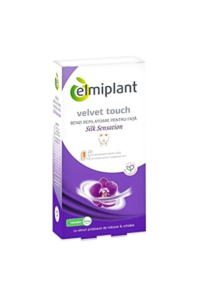 ELMIPLANT Set 3 x 20 Benzi Depilatoare Silk pentru Fata
