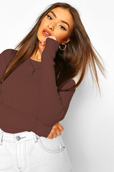 CHEISU Women's Tile Long Sleeve Crew Neck T-Shirt Blouse Camisole Ribbed