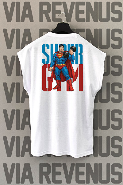 Vordevia Super Gym Back Printed Zero Sleeve 100% Cotton Sports Tshirt