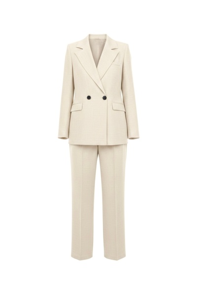ossons Women's Linen Jacket Pants Two-Piece Set