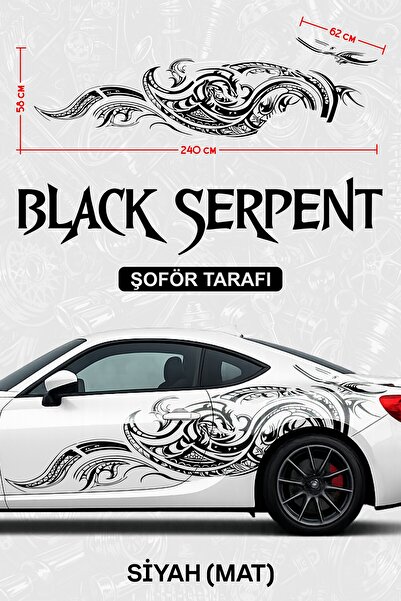 Stikacar BLACK SERPENT Yan Gövde Sticker Kaplama