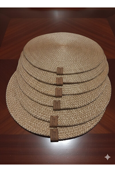 ZEYHOME 6 Adet Jüt Supla / Amerikan Servis Lüks Sunum Tabak Altlığı