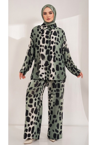 EB SCARF Льопардовий малюнок, льняний комплект