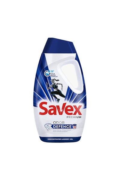 SAVEX Set of 2 x Savex Liquid Laundry Detergent, Odor Defence, 1.71 l
