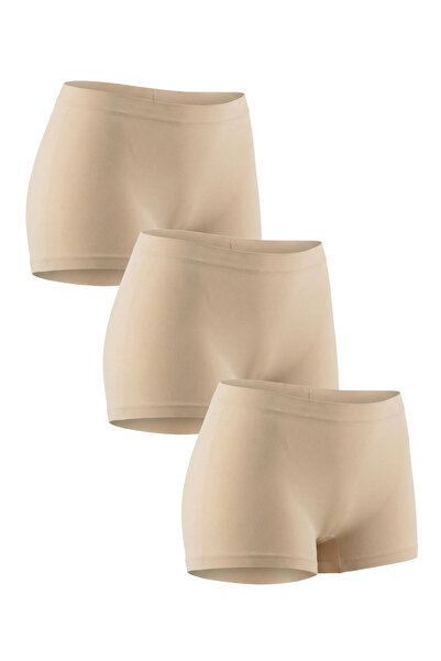 Formeasy Kadın Dikişsiz Boxer Külot Şort 3'lü Paket - İz Yapmayan Alt İç Giyim