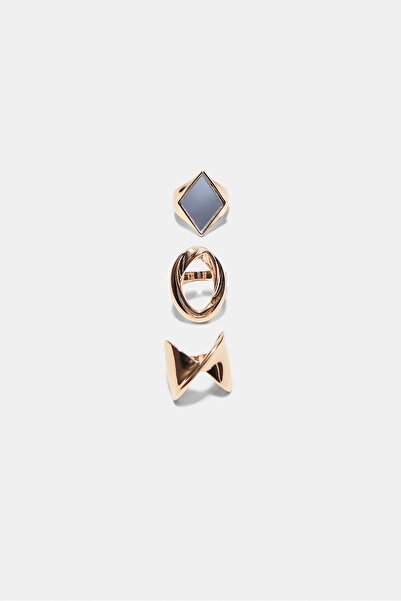 Stradivarius Set of 3 rhombus rings