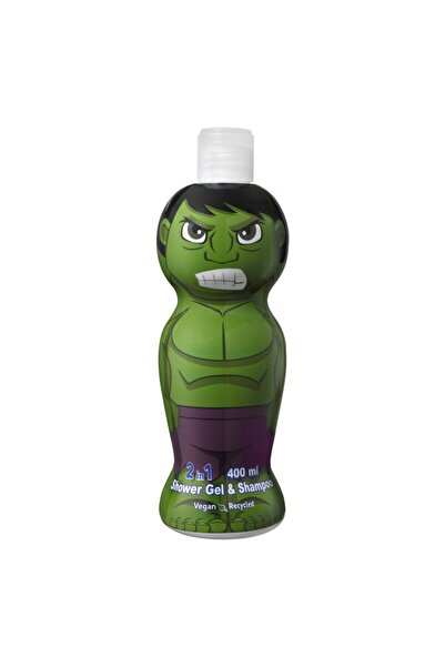 Air-Val Set of 2 x Hulk Shower Gel and Shampoo, 1D Figure, 400 ml