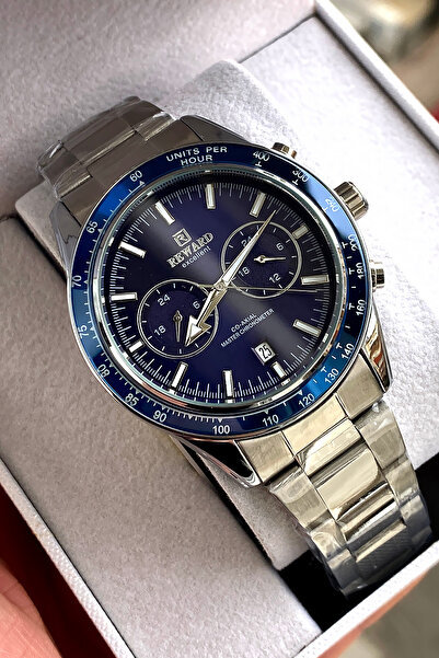 Reward ساعة يد رجالية أصلية بضمان لمدة عامين مع سوار فولاذي وعلبة