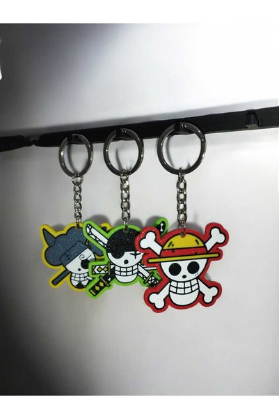 3D Layshop One Piece Legendary Power Pack: Luffy, Zoro, and Sanji 3-Piece Keychain Set (Monster Trio)