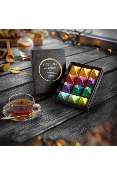 Creano Set cadou ceai Herbal Tea, 12 pliculețe piramidale, 9 sortimente, 30 g