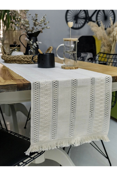 NDC HOME Пътека за маса от сурова дантела 35 x 150