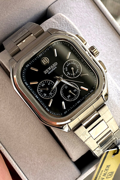 Reward ساعة يد رجالية أصلية بضمان لمدة عامين مع سوار فولاذي وعلبة