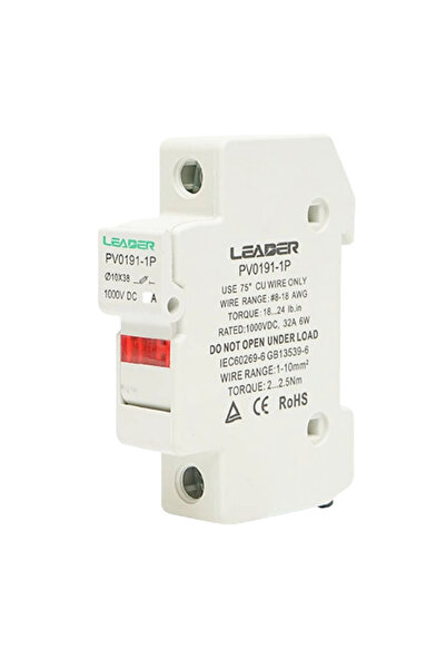 OEM Fuse-separator socket, DIN rail mountable, for single fuse, size 10x38mm,...