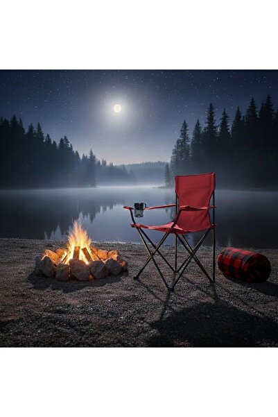 AL SAHIR GARMENT INDUSTRY L.L.C Portable Folding Camping Chair with Cup Holder – Lightweight Collapsible Outdoor Chair for Beach,