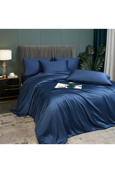 OEM Bamboo bedding, polyester, simple, smooth, silky, blue, duvet 260x240 cm ...