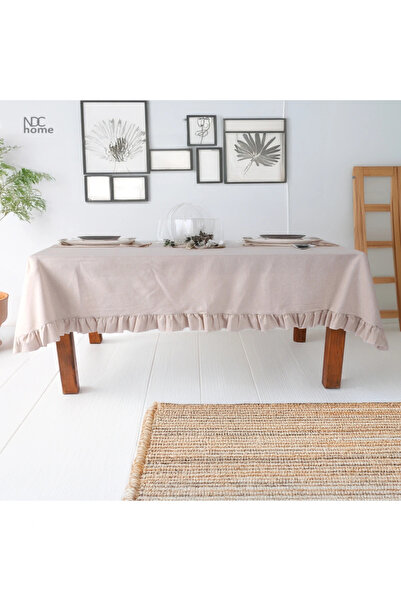 NDC HOME Τραπεζομάντηλο Μπεζ Λινό ΡΟΥΦΕΡ