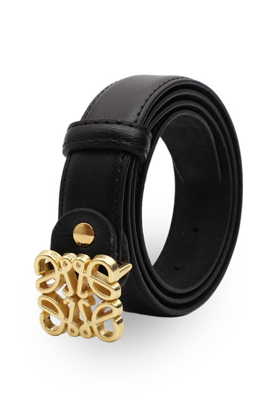 Moxe Collection Жіночий шкіряний ремінь з чорною пряжкою Black Crest