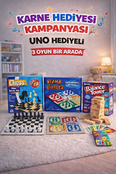 Generica Karne Günleri Jenga, Kızma Bırader, Satranç 3'lü set