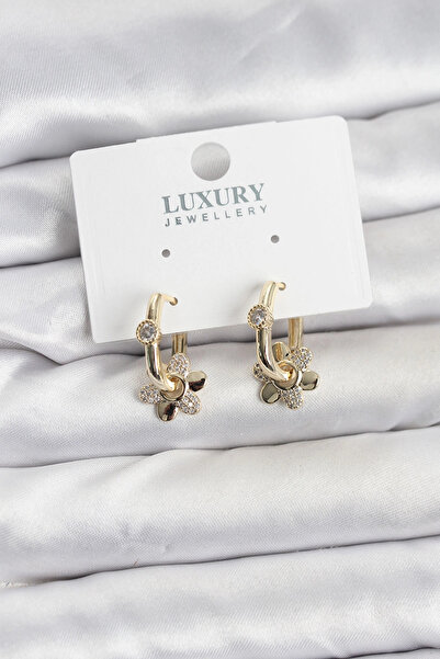 Clariss Zirkon Taşlı Pirinç Kadın Göçmen Küpesi