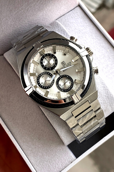 Reward ساعة يد رجالية أصلية بضمان لمدة عامين مع سوار فولاذي وعلبة