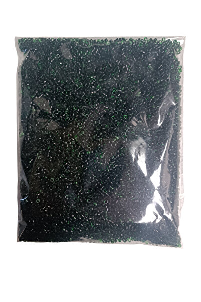CANERLER 200 Gr Sand Beads 2.5 mm Dark Green Glass