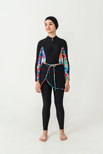 Adasea Sabella Stretch Fabric Long Sleeve Hijab Swimsuit 1902