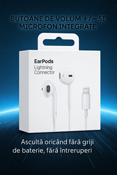 BECVER Casti cu microfon BECVER, EarPods (Lightning Connector)