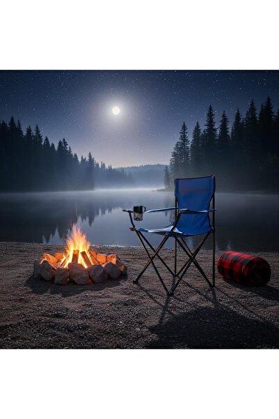 AL SAHIR GARMENT INDUSTRY L.L.C Portable Folding Camping Chair with Cup Holder Pack Of 3