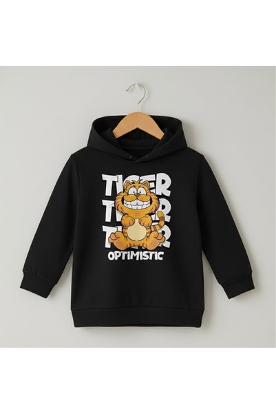 Tiny and Co Unisex 100% Cotton Printed Kids Hooded Sweatshirt