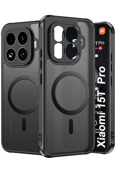m.tk moveteck Xiaomi Mi 15T Pro Kılıf Mat Magsafe Şarj Özellikli Görünüm Hass...