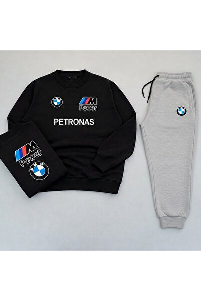 NewCabin Petronas Printed Bmw m Power 2 Thread Inner Fleece Tracksuit Set – U...
