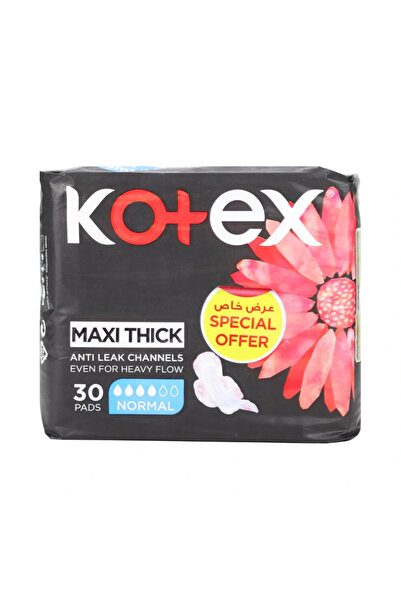 Kotex Maxi Thick Anti Leak Channels Normal Feminine Pads- 30 pads