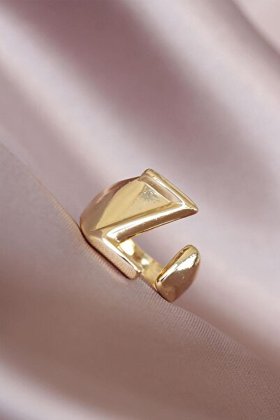 Inure Jewelry Z Letter Gold Color Adjustable Metal Women's Ring