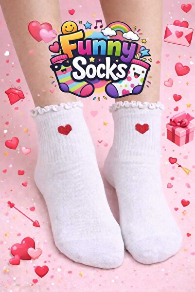 Funnysocksonline Kalpli Fırfırlı Çorap