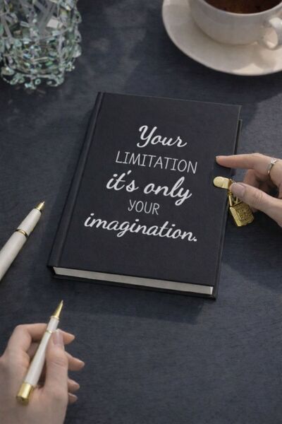 Bambus Kilitli Sert Kapak 160 Sayfa Günlük Hatıra Motivasyon Ajandası Defteri...