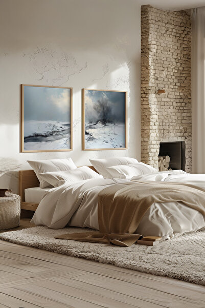 STARYUNA Set de pictură cu efect de pictură în ulei cu cadru din lemn, cu pei...