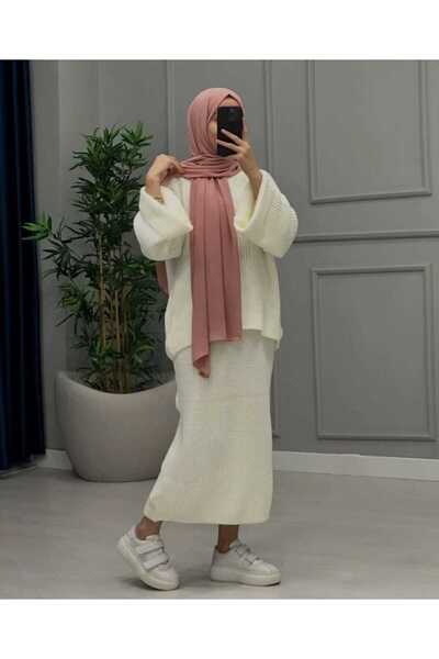 AXXAN Skirted Loose Knitwear Suit Sweater Suit Knitwear Loose Cut Standard Si...