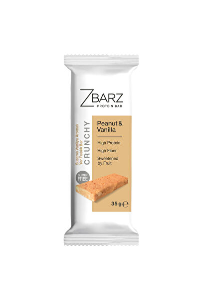 Zbarz Crunchy Susamlı Vanilya Aromalı Yer Fıstıklı Proteinli Bar 12 li