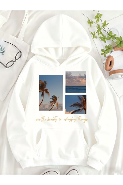 Deocept Unisex Printed Hooded Kangaroo Pocket Comfortable Fit Oversized Cut S...