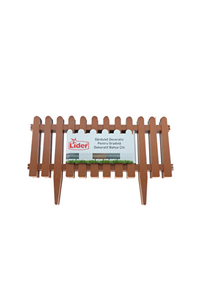 Lider Decorative fence, IBC1, for garden, plastic, brown, 220 x 34 cm, set of...