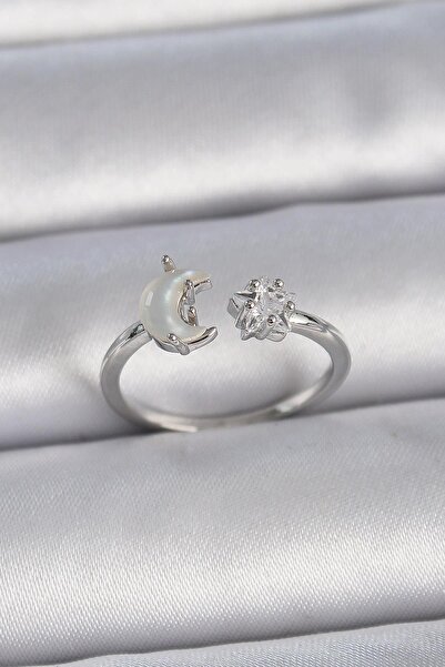 Inure Jewelry Brass Silver Color Pearl Crescent Zircon Stone Star Adjustable ...